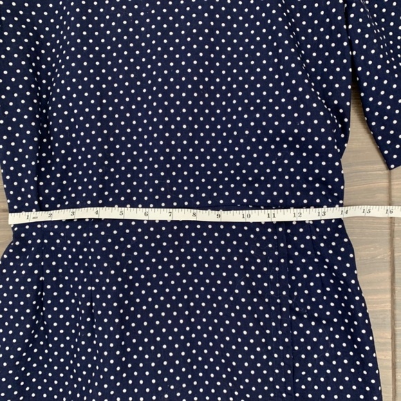 Perfect Retro Polka Dot Dress Navy Blue Size S - Picture 8 of 13